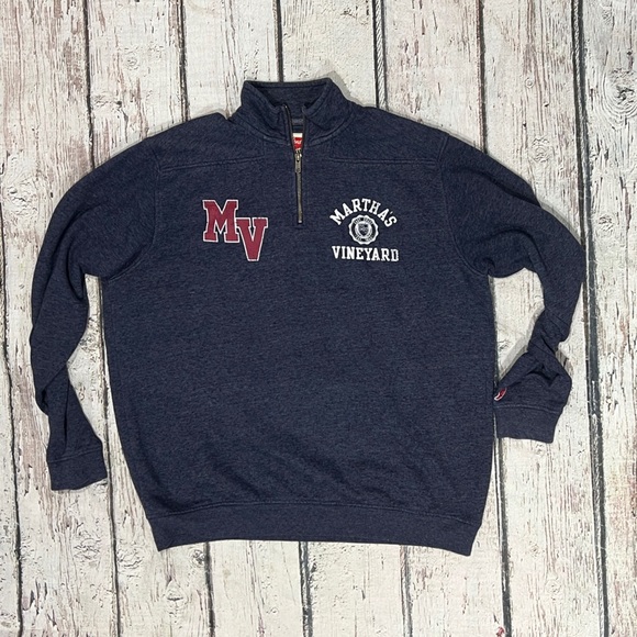 Martha's Vineyard League Travel Tourism Destination Retro Blue Sweatshirt - Picture 1 of 6